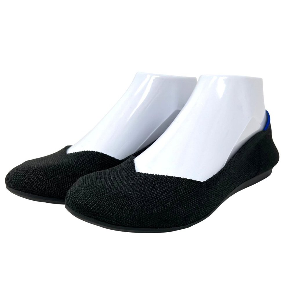 Rothy's The Flat Round Toe Solid Black Slip On Ba… - image 2